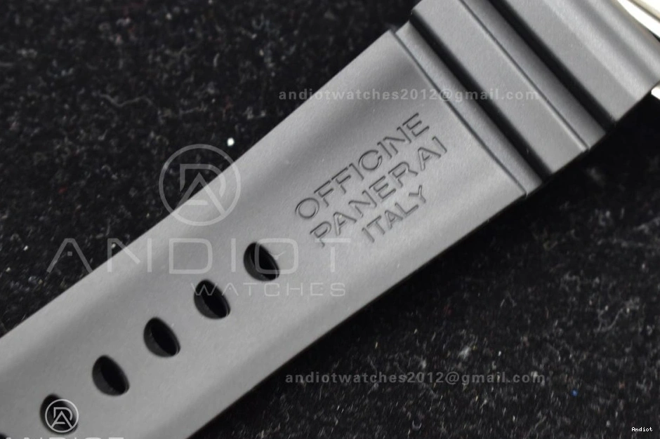 Black on Rubber Clone O 1:1 VSF V2 Edition P.9000 Super PAM389 Strap Best 1128